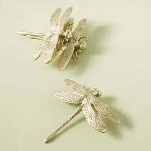 Dragonfly animal de Bronze do vintage personalizado Gabinete móveis Porta do Armário Handle Maçanetas E Extrator