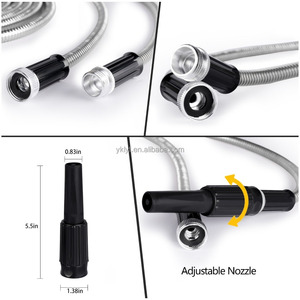 <span class=keywords><strong>Tuyau</strong></span> d'<span class=keywords><strong>arrosage</strong></span> de jardin en acier inoxydable 304 robuste avec buse, <span class=keywords><strong>tuyau</strong></span> d'<span class=keywords><strong>arrosage</strong></span> de jardin tressé en acier, vente chaude - Product Image 4