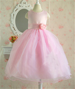 La muchacha hermosa niños flower girl dress pink baby girl <span class=keywords><strong>princess</strong></span> vestido de boda para <span class=keywords><strong>el</strong></span> partido cumpleaños - Product Image 3