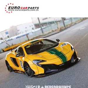 طقم الجسم ل لب يعمل MCLAEN 650S MP4 12C مع الجبهة الوفير الشفاه تنورة جانبية الجناح الخلفي لسيارات 650s MP4 12C