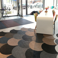 Neue PVC-Teppichfliesen mit Skalenform, ähnlich wie BOLON-Bodenbelag