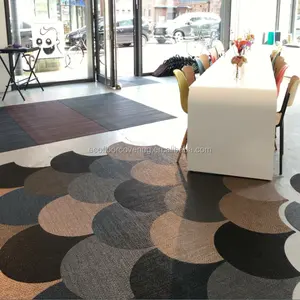 Neue PVC-Teppich fliese mit Schuppen form wie BOLON-Bodenbelag
