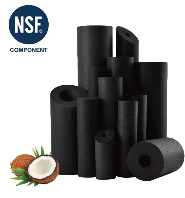 NSF Certified Customized Coconut Shell Activated Carbon Block Water filter for water filter cartridge