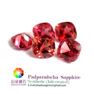 Saphir Padparadscha synthétique (créé en laboratoire) # 57 Corindon Saphir orange - Product Image 3