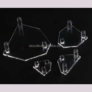 Đá Triển Lãm Hiển Thị Hiển Thị 3 Pegs Rõ Ràng <span class=keywords><strong>Acrylic</strong></span> Khoáng Hiển Thị Hóa Thạch Đứng Khoáng Showcase - Product Image 5