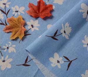 Al por mayor tejido de algodón de lino DIY floral grueso rollo de <span class=keywords><strong>tela</strong></span>, mantel fabricante - Product Image 1