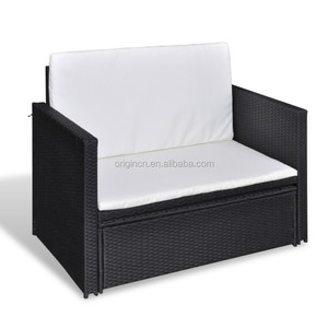 Terraza pequeña piscina de uso del espacio convertible Mueble cama sofá reclinable rattan sillas plegables - Product Image 4