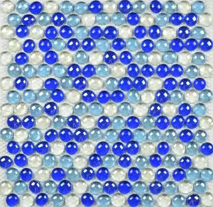 Decorative glass beads glass gems multi colored glass pebble mosaic tiles