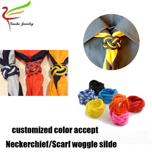 Handmade Poly Paracord Neckerchief Woggle Slide <strong>Turks</strong> Head Knot Design for Boy Venture Scout or Gift/Engagement Cub Scout - Product Image 2