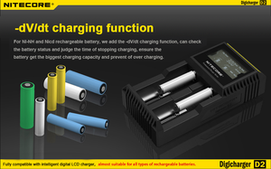2015 usine gros <span class=keywords><strong>Nitecore</strong></span> digicharger D2 intellicharger 18650 <span class=keywords><strong>chargeur</strong></span> de batterie universel avec US/EU/UK plug - Product Image 5