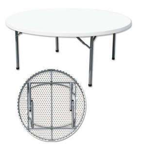 <span class=keywords><strong>Table</strong></span> de banquet <span class=keywords><strong>pliante</strong></span> en plastique Y160, <span class=keywords><strong>table</strong></span> ronde, rotative, pour le restaurant, <span class=keywords><strong>8</strong></span> <span class=keywords><strong>personnes</strong></span>, tables de mariage, rondes, utilisé à l'extérieur - Product Image 1