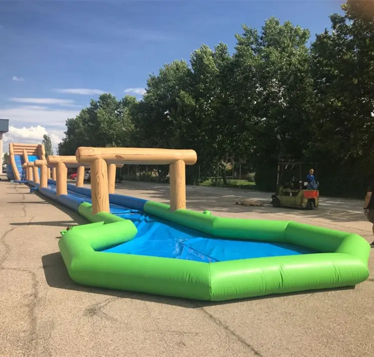 2023 Adults inflate water slide 200ft City Water Slide customized summer inflate water park good sale