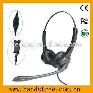 binaural teléfono de auriculares con conector qd y de cancelación de ruido del micrófono para el alto tráfico de <span class=keywords><strong>call</strong></span> <span class=keywords><strong>center</strong></span> - Product Image 1