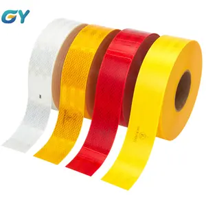 Reflecterende Plakband 983D 5Cm * 45.7M Bicolor Sticker Waterdicht Verkeersborden Diamant 983 Prismatische Rood En Wit