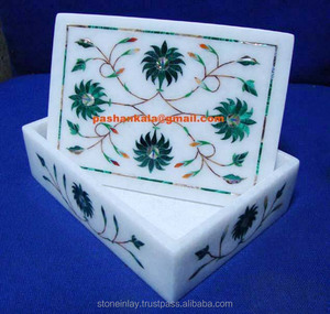 Belle boîte d'incrustation en marbre - Product Image 1