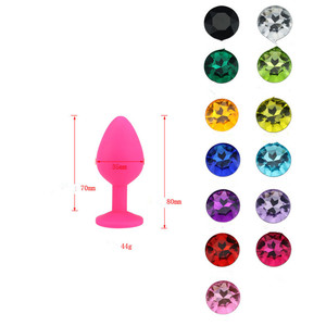 Tapón Anal de Silicona con Decoración de Joyas Extraíbles, Juguetes Sexuales, Masajeador de Próstata, Juguetes Sexuales Anales para Parejas Gay - Product Image 6