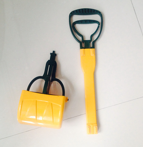 Pelle à crottes pour chiens, plateau à crottes pour chiens et ensemble de râteaux, pelle d'élimination des déchets pour animaux de compagnie avec longues poignées sectionnelles réglables en acier inoxydable - Product Image 1