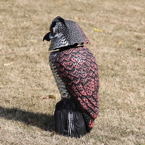 Señuelos de búho para asustar a los pájaros, esculturas de cabeza giratoria, estatuas de plástico de espantapájaros <span class=keywords><strong>enemigo</strong></span> de la naturaleza, - Product Image 4