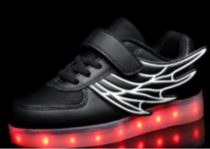 Zapatos con luces LED y alas para niños 2016 stock de calzado con luces infantil - Product Image 1