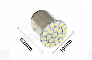 Luces LED de marcha atrás para coche, OEM, S25, 1156, BA15S, BAU15S, 1157, BAY15D, 22 smd, 1206, 3020, <span class=keywords><strong>P21W</strong></span>, blanco, rojo, 12V - Product Image 2