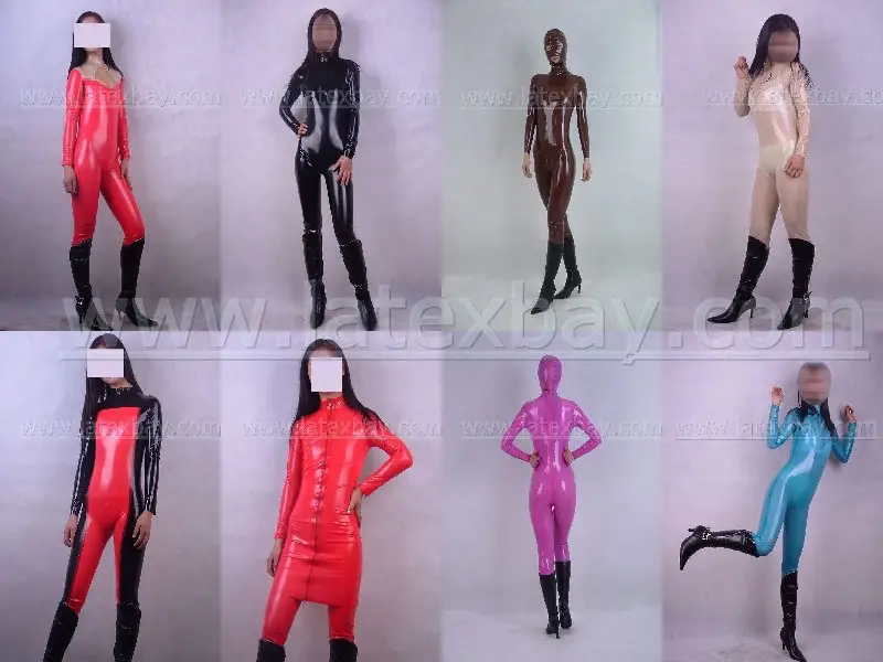 100% латексный резиновый костюм Zentai Catsuit, уникальный комбинезон