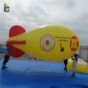 Biểu Tượng Tùy Chỉnh Inflatable PVC Airship Helium Blimp Đối Với Quảng Cáo K7023