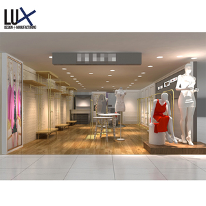 Estante de exhibición de tienda de ropa de diseño moderno personalizado LUX, chapado en oro rosa, garantía de 5 años, capacidad de producción anual de 500 tiendas - Product Image 3