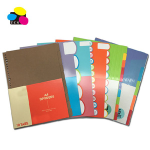 三色石A4 10 个选项卡明亮马尼拉各种指数分隔环粘合剂 - Product Image 2