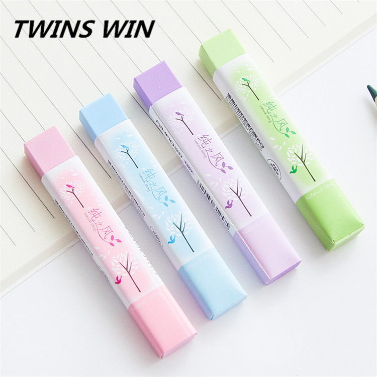 Ластики для детей 30 шт., Простые Модные Канцтовары, лента, конфетные цвета