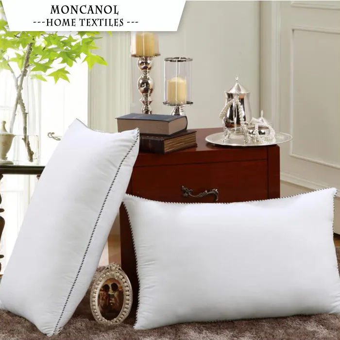 Hotel / Home Medium Firm Polyester Hollowfiber Bed Sleeping cotton cover Pillow