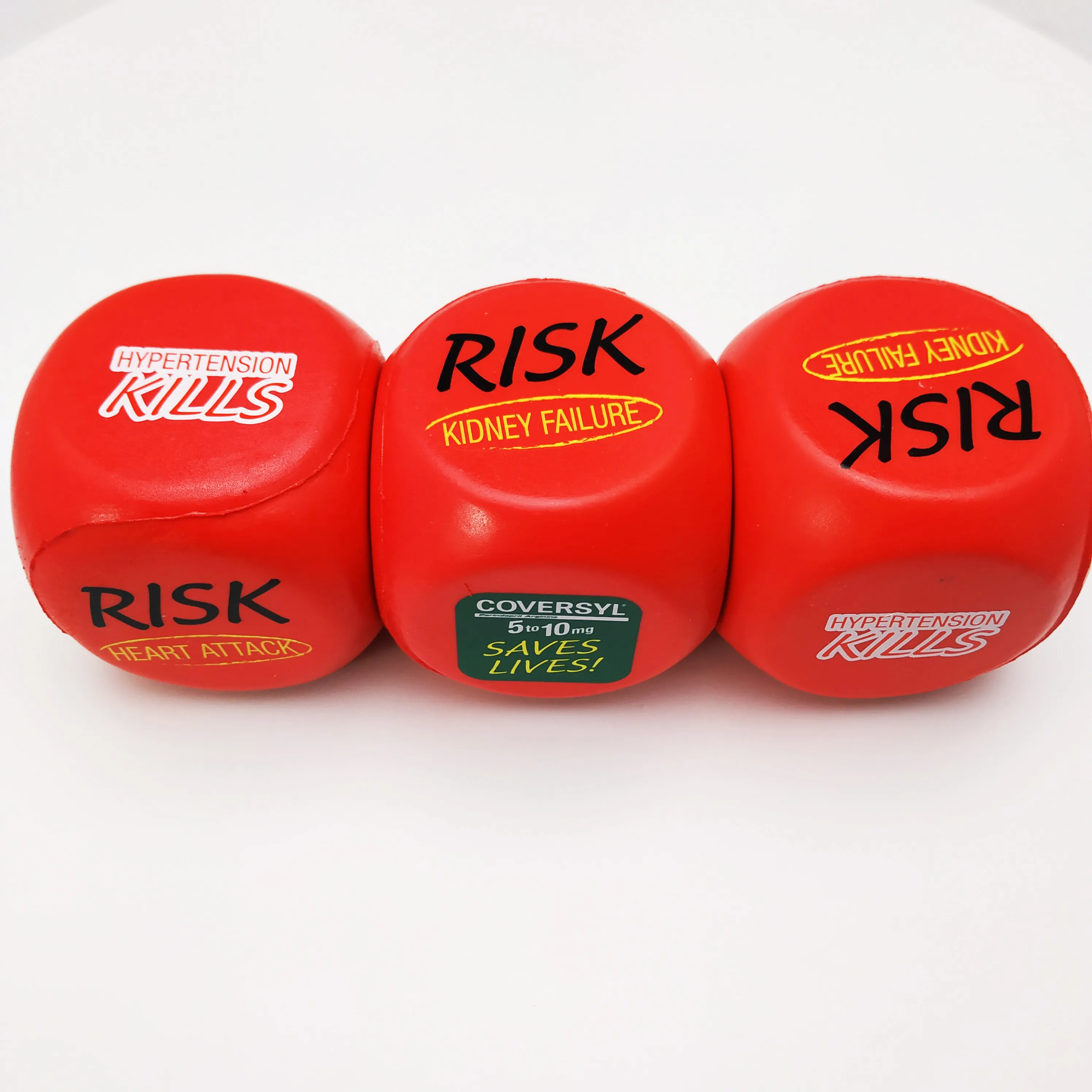 Promotional High Quality Red PU Dice Stress Ball Toy Custom Soft PU Foam Dice Shaped Ball For Game And Relax