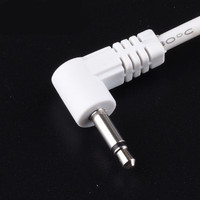 Couleur blanche 3.5mm Mono TRS Audio Jack vers USB 2.0 Mâle Adaptateur Écouteur Câble Audio