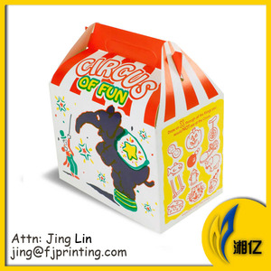 Dễ Dàng Gấp Lấy Ra Hộp Bao Bì Thực Phẩm Hình Dạng <span class=keywords><strong>Gable</strong></span> Trẻ Em Gà Snacke Kid Hộp Bữa Ăn - Product Image 2