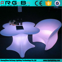 Télécommande brillant disco dj RVB couleur changeante led ensemble table et chaise de beauté