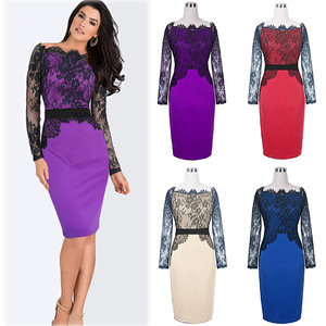 Jeffery Ladies Summer Pick Hip Career Dress pizzo Overlay abito <span class=keywords><strong>da</strong></span> <span class=keywords><strong>ufficio</strong></span> per le donne - Product Image 6