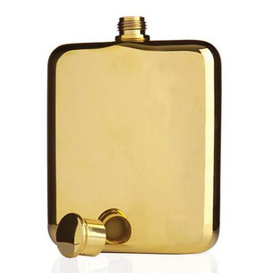 Haute qualité Style classique couleur or en acier inoxydable liqueur alcool flacon carré bouteille de <span class=keywords><strong>vin</strong></span> flacon de hanche - Product Image 4