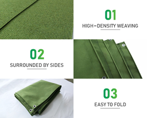 Bâche imperméable pour camion de Guangzhou, bâches en toile verte personnalisées 400gsm 500gsm - Product Image 4