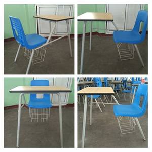 أثاث تعليمي للمدرسة مع كرسي بتصميم عصري مريح ومكتب كتابة للقراءة في الفصول الدراسية MDF - Product Image 2