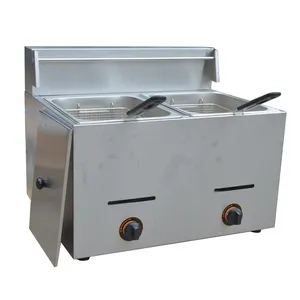 20L 2 Tanque de Gás Deep Fryer Venda Popular Para Batata Chips Versão Mais Barata