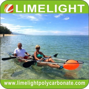 <strong>Double</strong> Seats and Paddles Transparent Canoe <strong>clear</strong> <strong>Kayak</strong> Crystal Canoe Rowing Boat Polycarbonate <strong>Kayak</strong> - Product Image 2