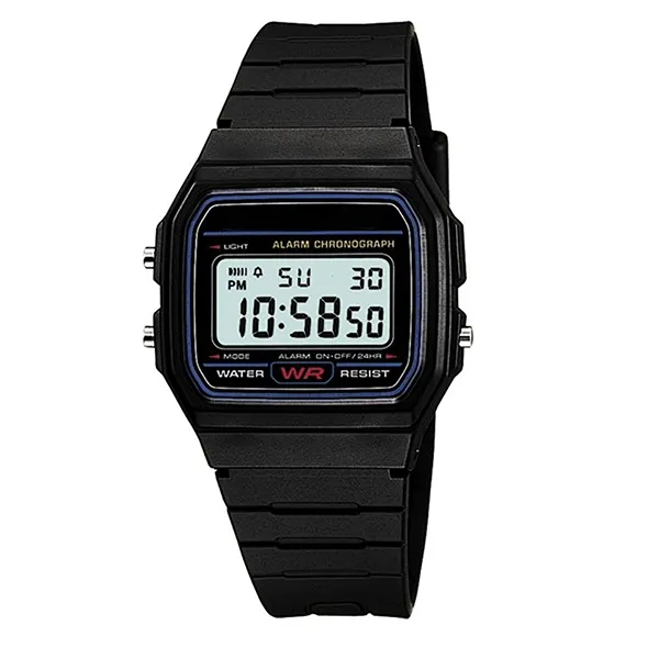 2017 digital lcd wrist watch belt loop 22mm watch band,classic digital watch