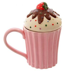Taza de Cerámica para Cupcakes Puckator, Linda Taza de Cerámica con Tapa de Puckator - Product Image 3