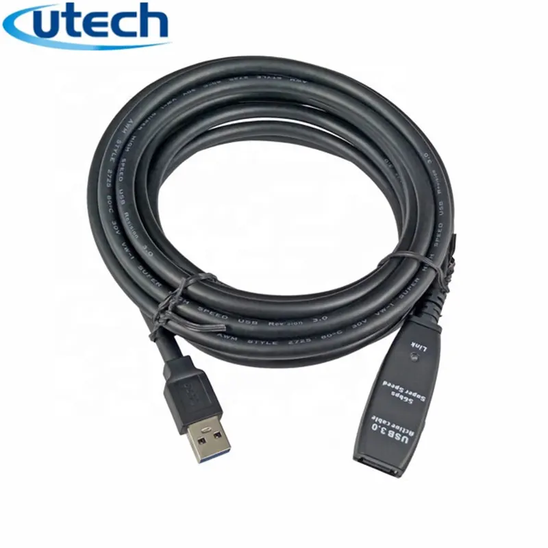 OEM nuevo largo 16 pies Super velocidad activa USB 3,0 Cable de extensión, USB 3,0 extensor USB macho a hembra Cable repetidor con señal