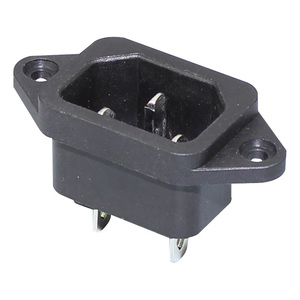 AC 250V Panel Mount Plug Adapter Conector de Alimentação IEC 320 C14 10A Tomada