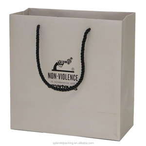 Sacs en papier personnalisés réutilisables, petits produits, emballage cadeau de luxe, fourre-tout de styliste, de marque, avec poignée, 50 pièces - Product Image 1