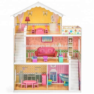 Juguete Educativo <span class=keywords><strong>de</strong></span> Madera, <span class=keywords><strong>Casa</strong></span> <span class=keywords><strong>de</strong></span> Muñecas <span class=keywords><strong>de</strong></span> Gran Tamaño para Niñas Pequeñas - Product Image 1