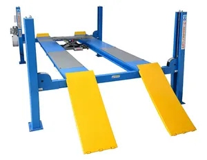 Portable auto lift four post hydraulic 4 post car lift for wheel alignment