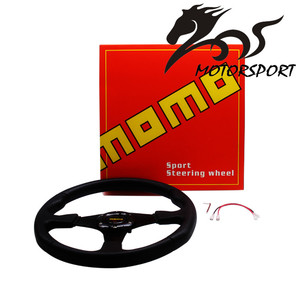 <span class=keywords><strong>MOMO</strong></span> Nuevo 350mm Racing Sport PVC <span class=keywords><strong>MOMO</strong></span> <span class=keywords><strong>Volante</strong></span> (negro-amarillo / negro-rojo) - Product Image 3