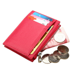 Portafoglio sottile RFID stile Business con chiusura a cerniera porta carte in pelle <span class=keywords><strong>e</strong></span> carta di credito - Product Image 6