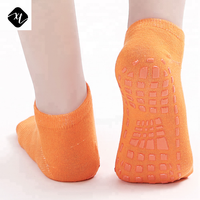 Chaussettes de trampoline en coton et gel de silicone antidérapantes personnalisées en vrac vente en gros